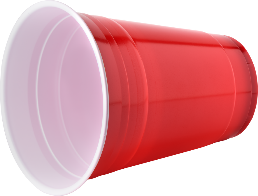 Red Plastic Party Cup Isolated